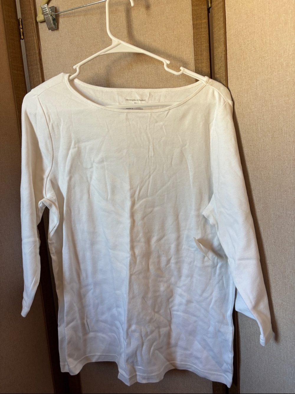 Christopher & Banks White Long Sleeve Top XL